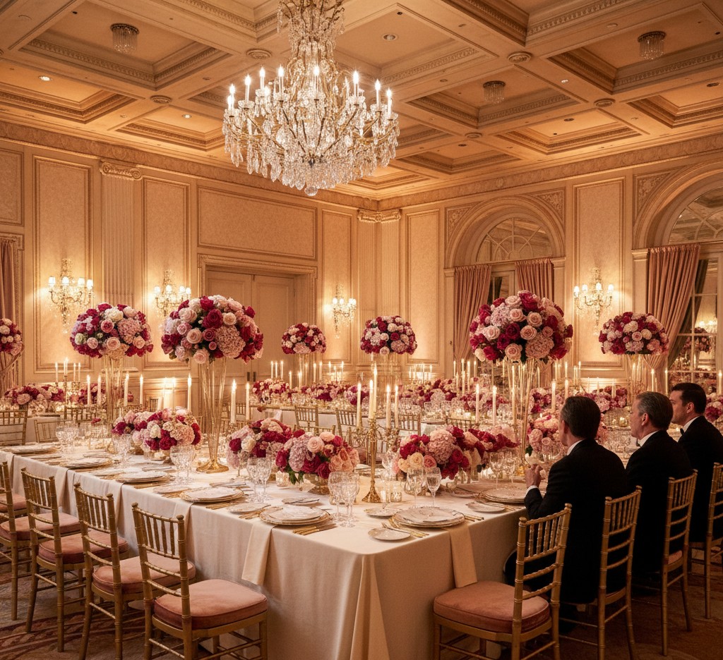 Luxurious gala event decoration